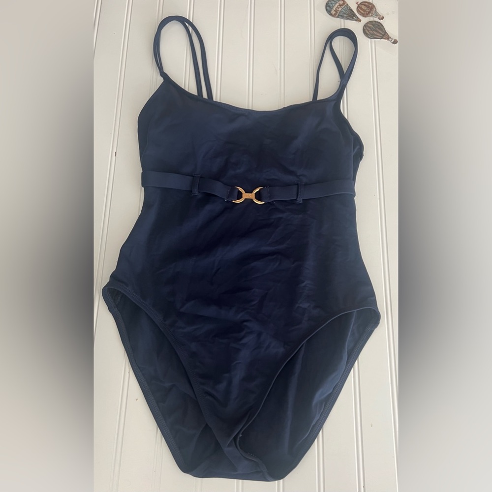 Anne Klein Navy One Piece Swimsuit